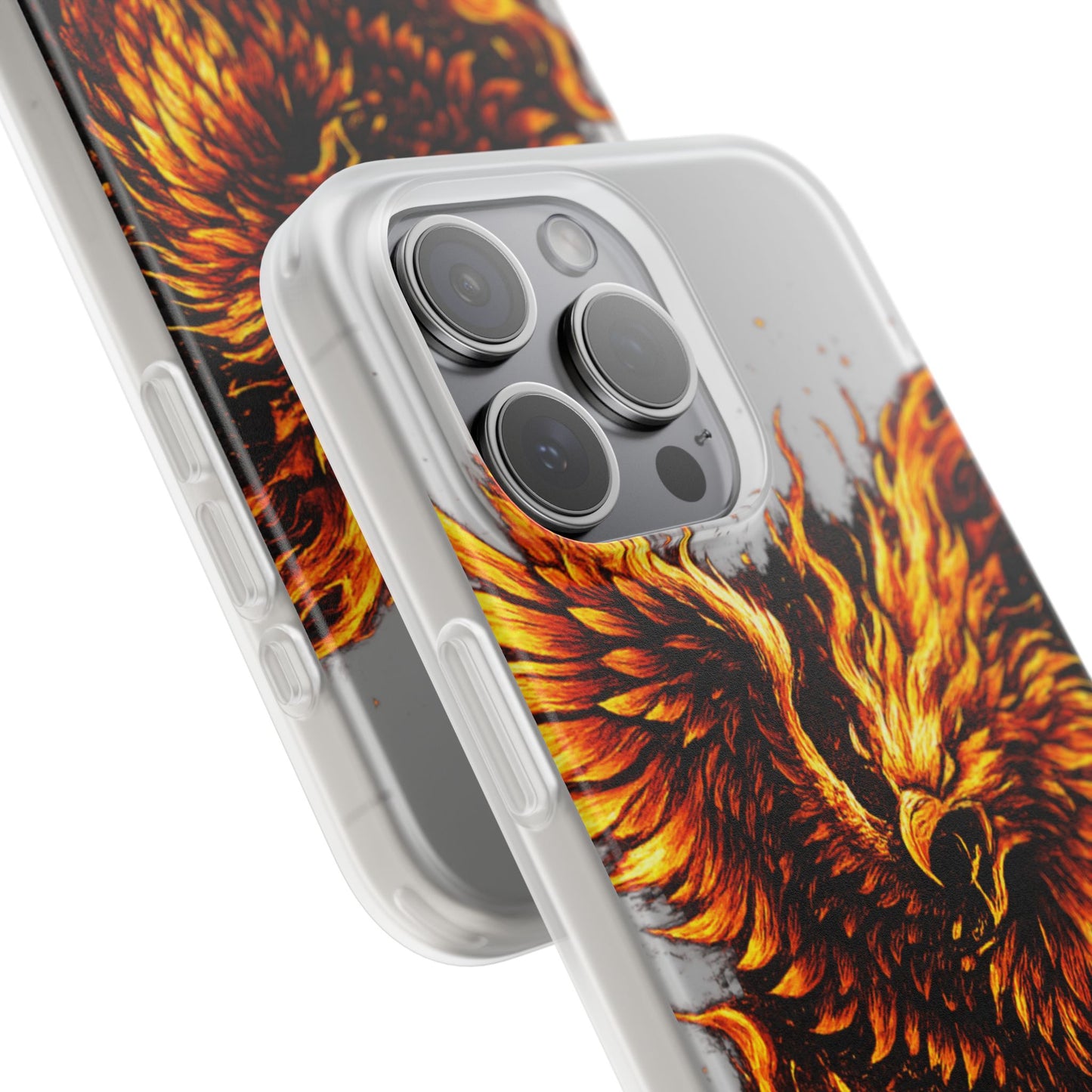 Phone Case - Fiery Phoenix Illustration Slim Flexi Case