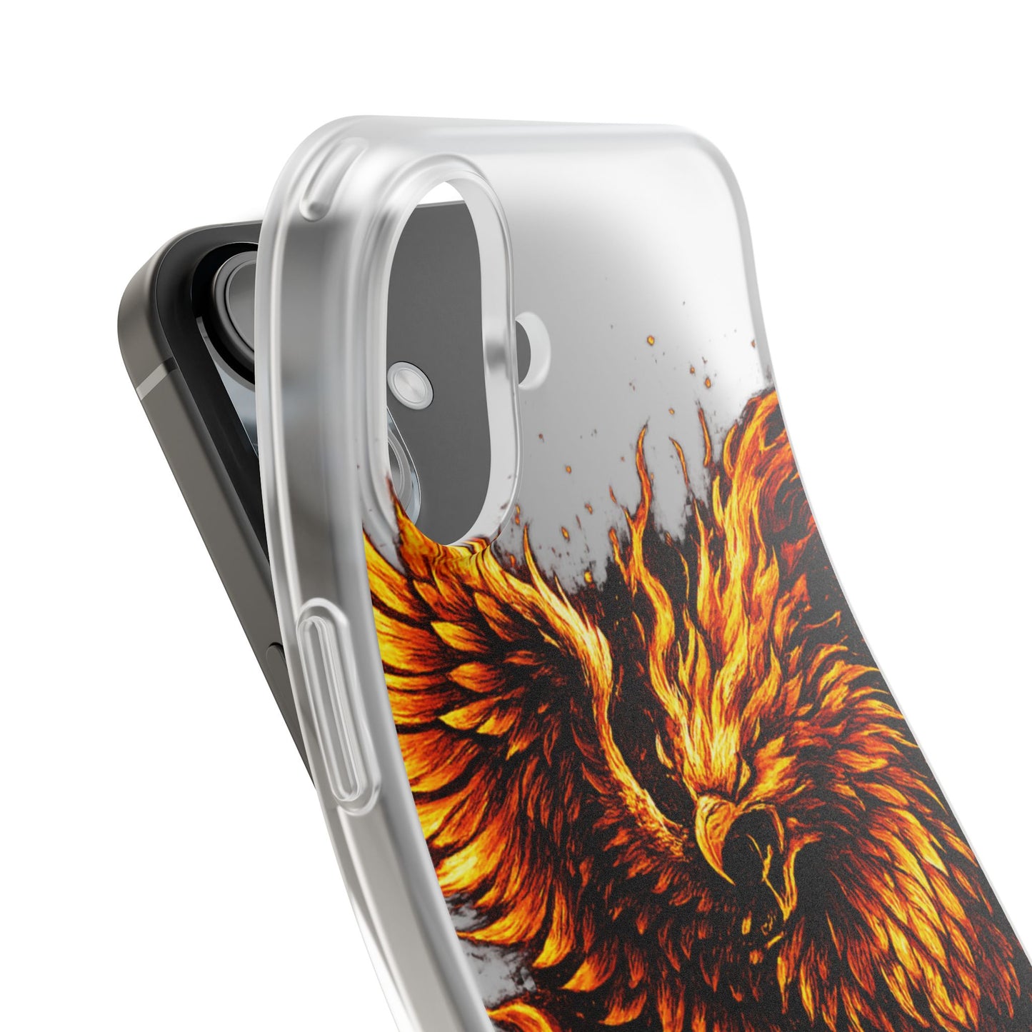 Phone Case - Fiery Phoenix Illustration Slim Flexi Case