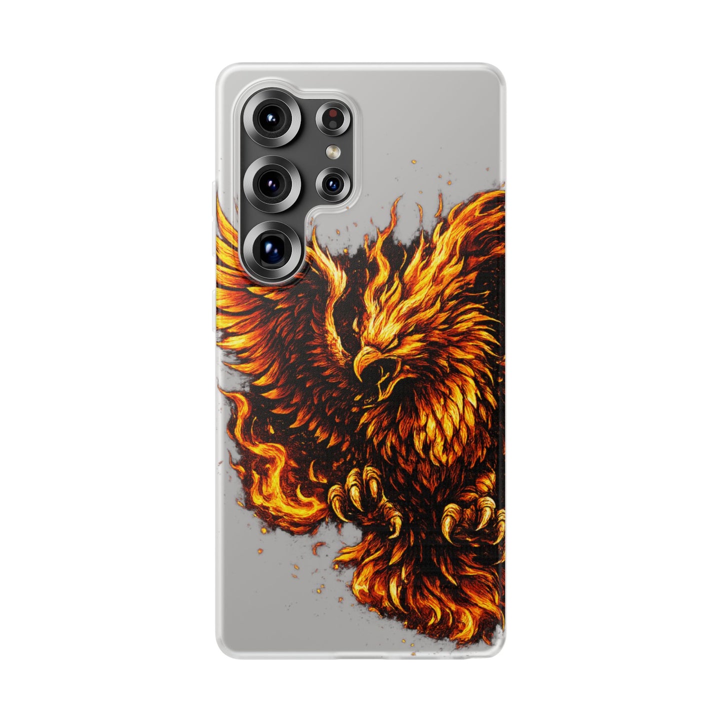 Phone Case - Fiery Phoenix Illustration Slim Flexi Case