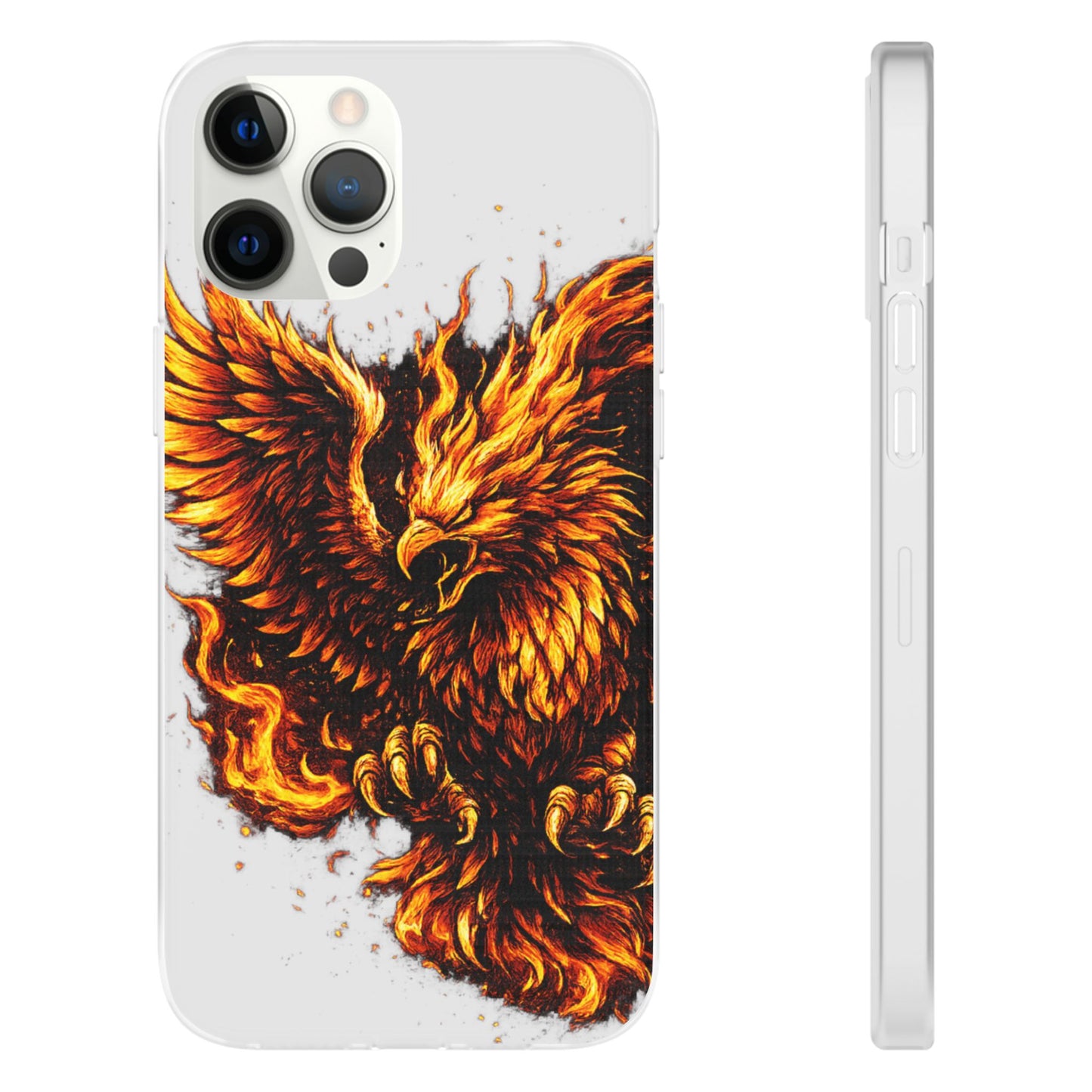 Phone Case - Fiery Phoenix Illustration Slim Flexi Case