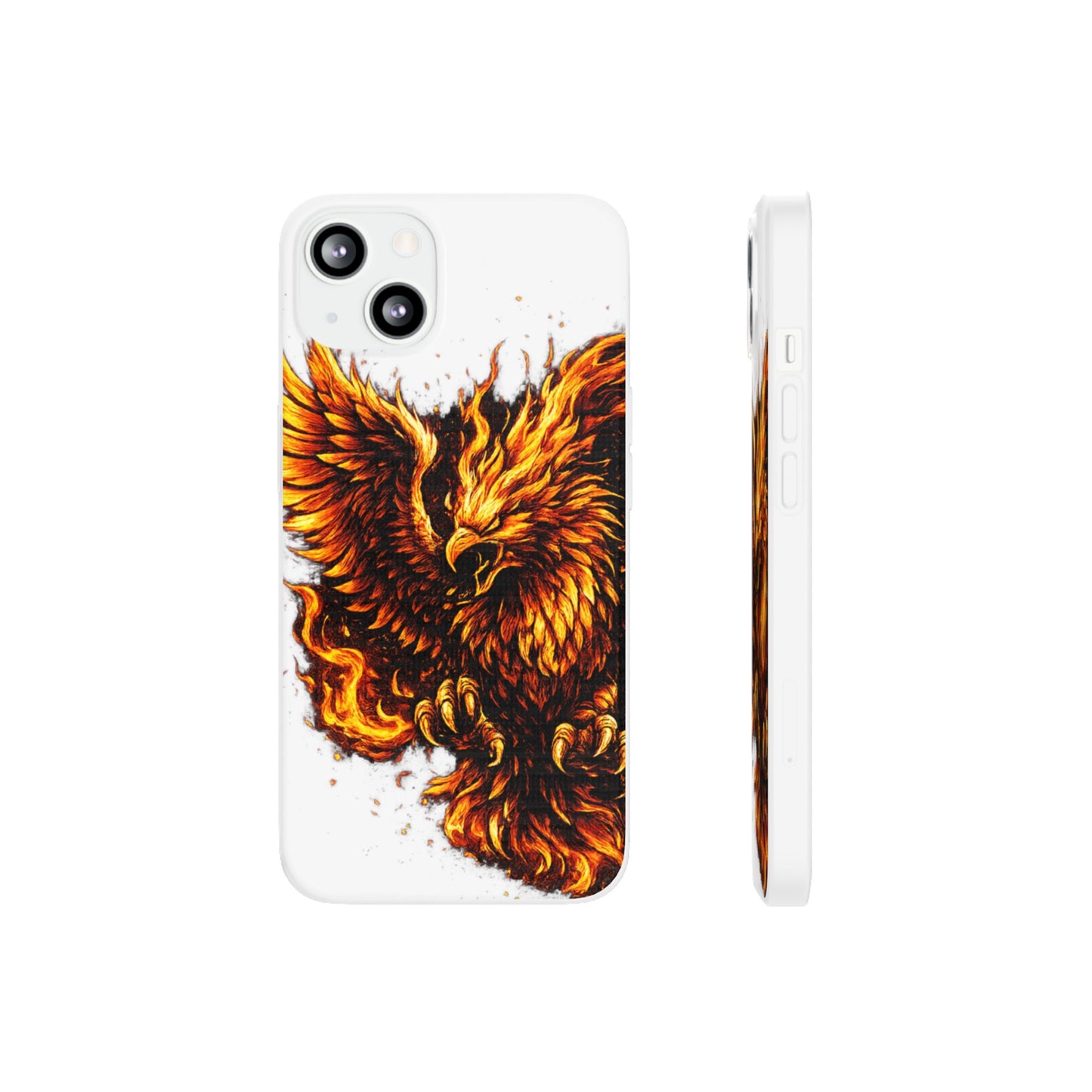 Phone Case - Fiery Phoenix Illustration Slim Flexi Case