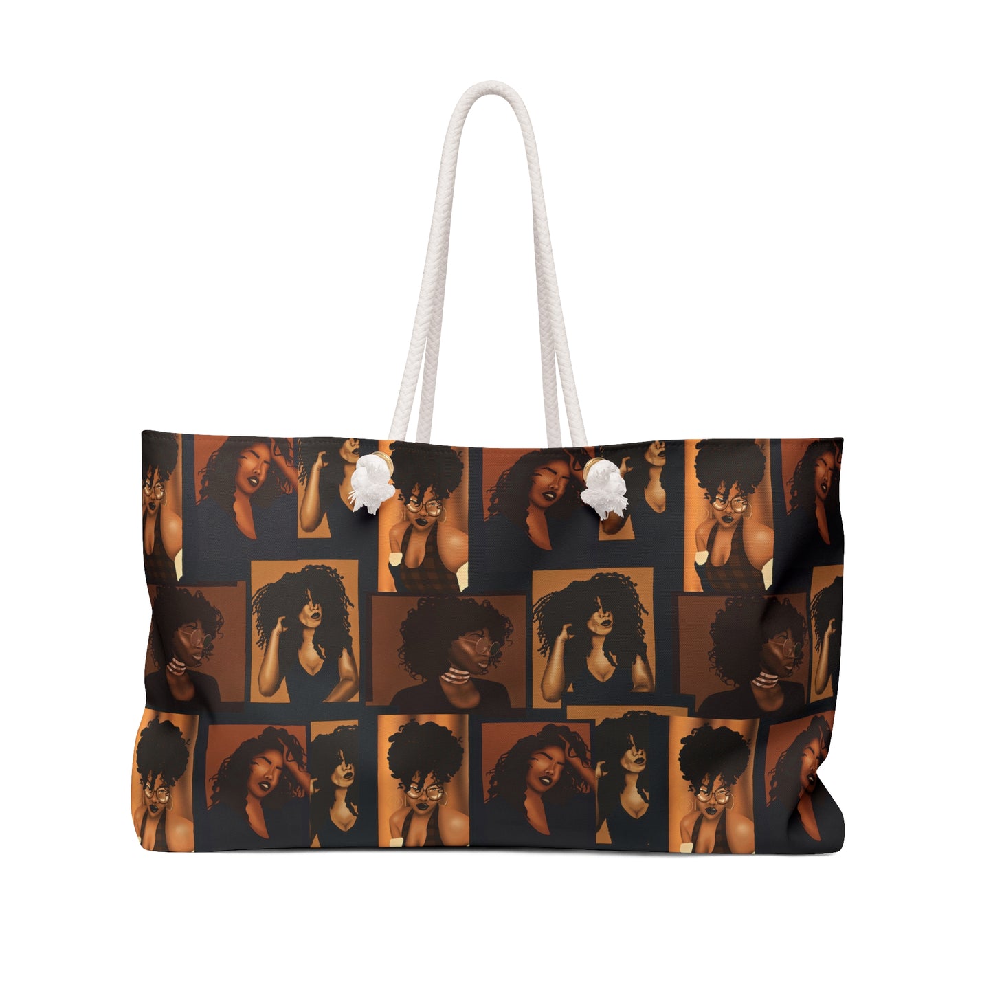 Weekender Bag - Afro Portrait Collage Travel Tote