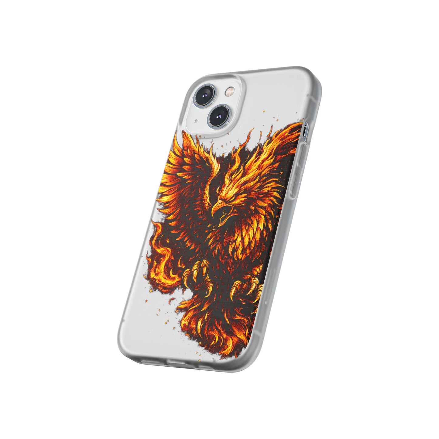 Phone Case - Fiery Phoenix Illustration Slim Flexi Case