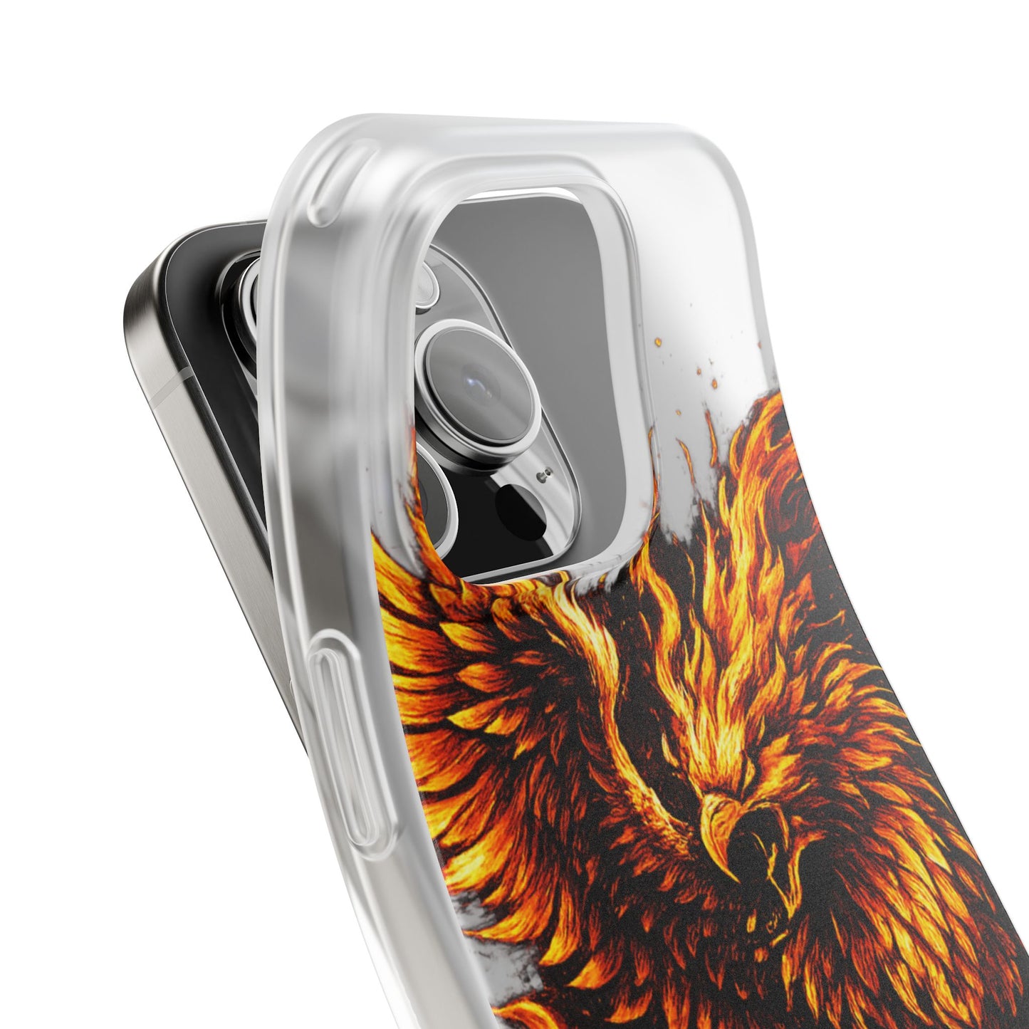 Phone Case - Fiery Phoenix Illustration Slim Flexi Case