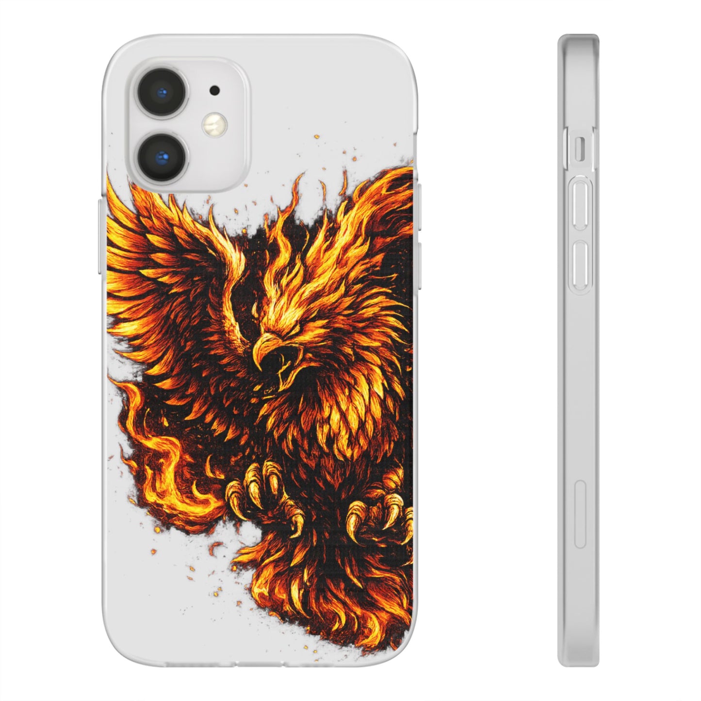 Phone Case - Fiery Phoenix Illustration Slim Flexi Case
