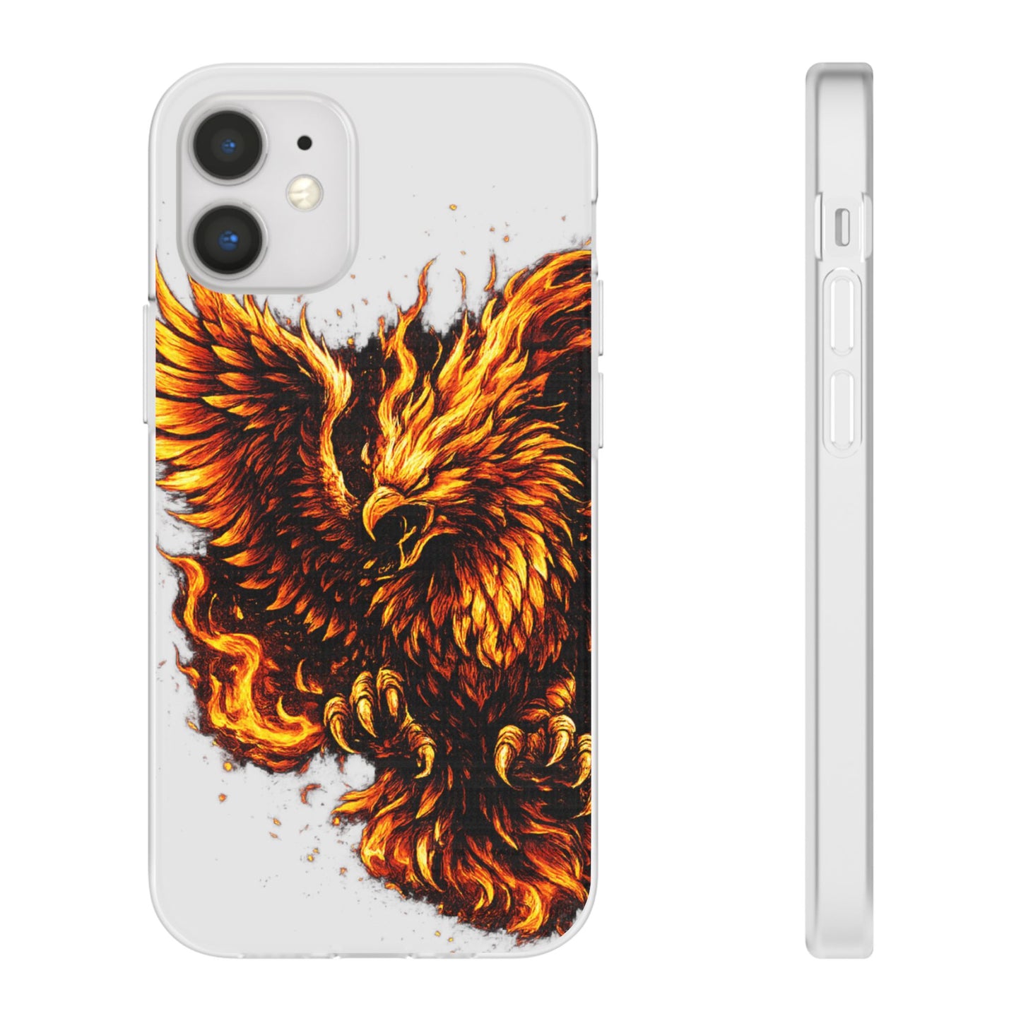 Phone Case - Fiery Phoenix Illustration Slim Flexi Case