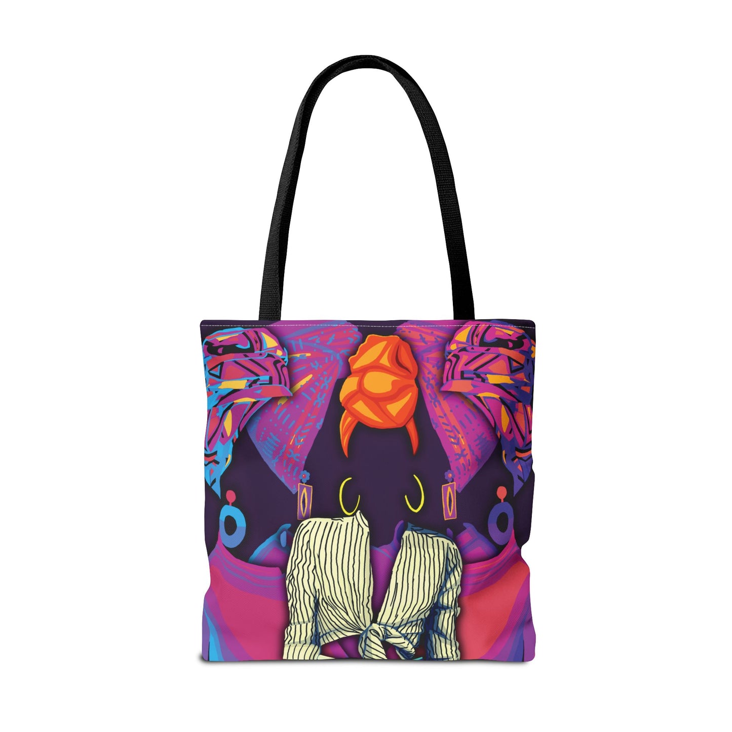 Purple Girlie Headwrap Tote Bag