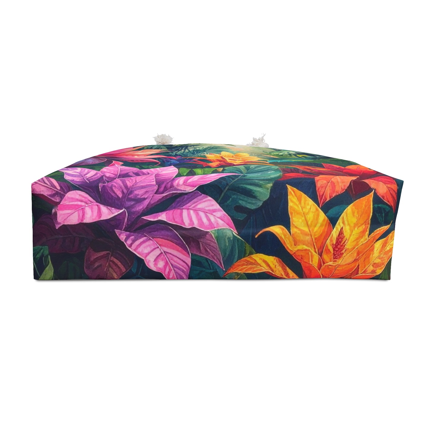Tropical Floral Weekender Bag — Colorful Botanical Travel Tote for Beach, Vacation, or Getaways