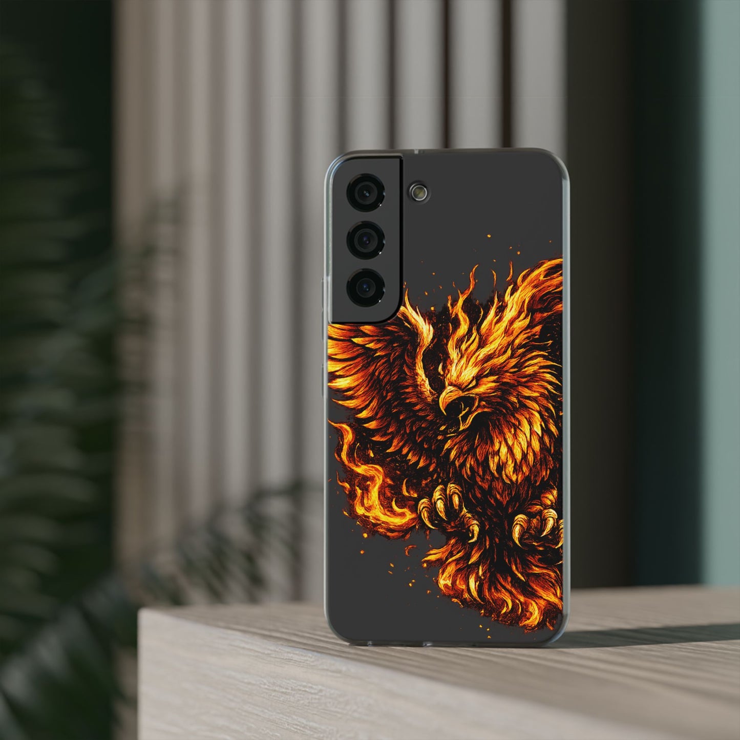 Phone Case - Fiery Phoenix Illustration Slim Flexi Case