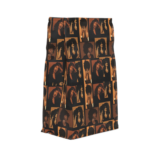 Afrocentric Collage Lunch Bag — Retro Black Girl Magic Design