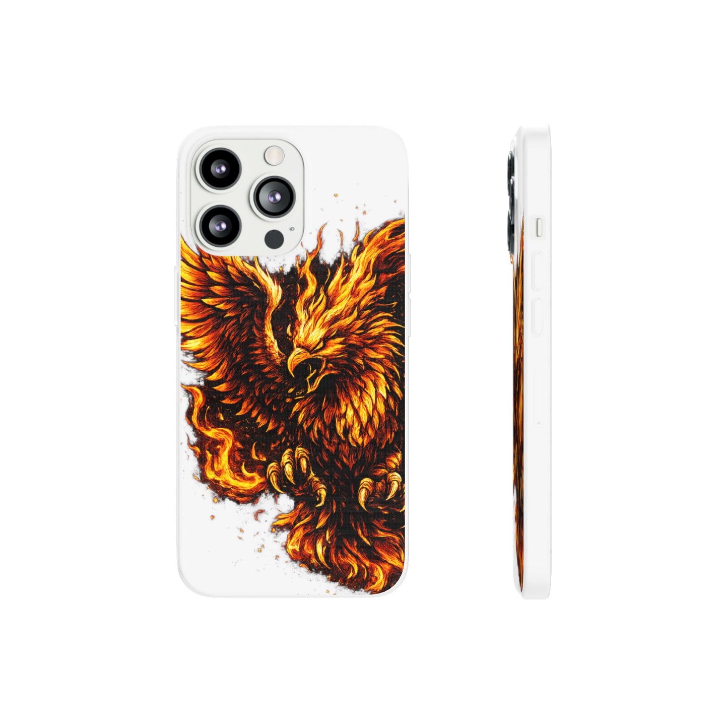 Phone Case - Fiery Phoenix Illustration Slim Flexi Case