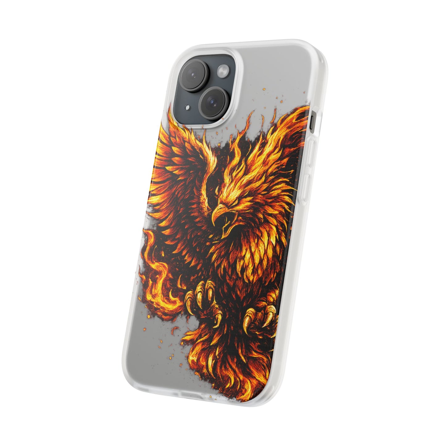 Phone Case - Fiery Phoenix Illustration Slim Flexi Case