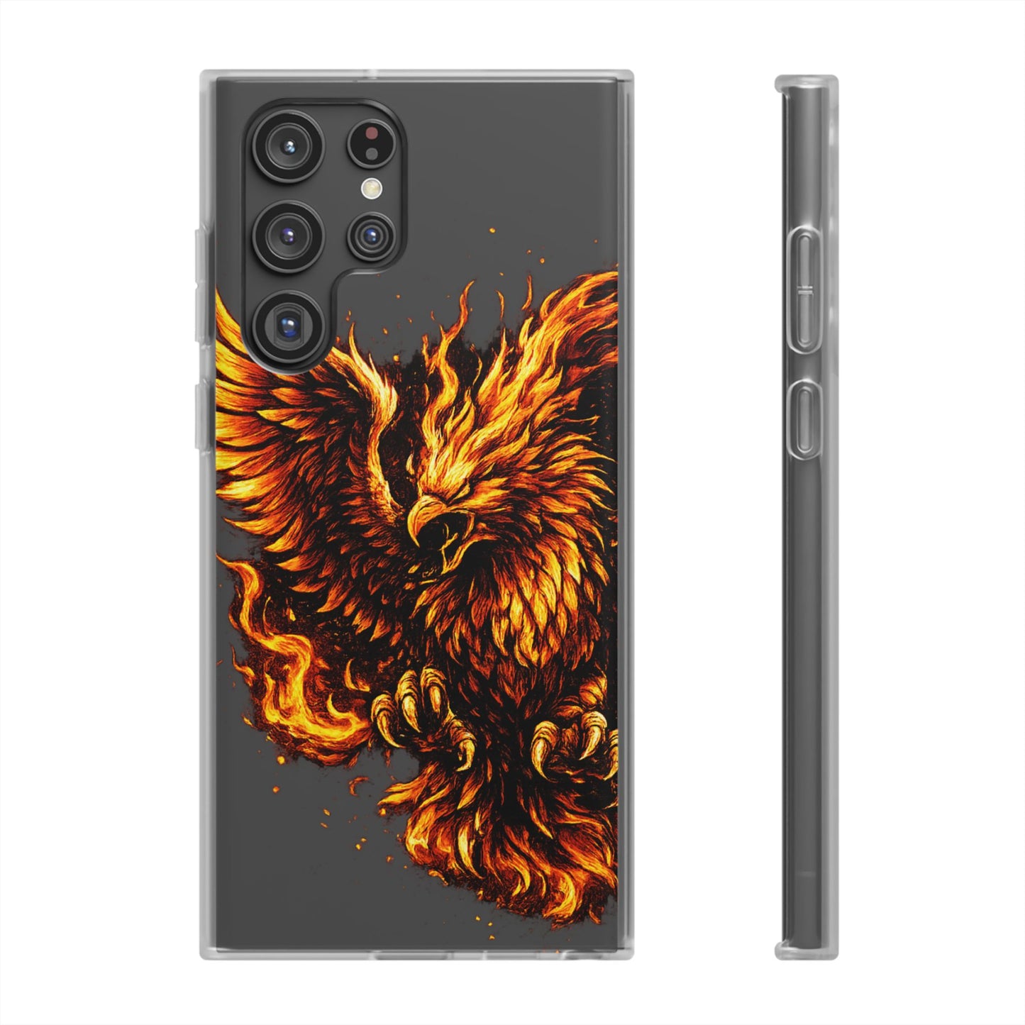 Phone Case - Fiery Phoenix Illustration Slim Flexi Case