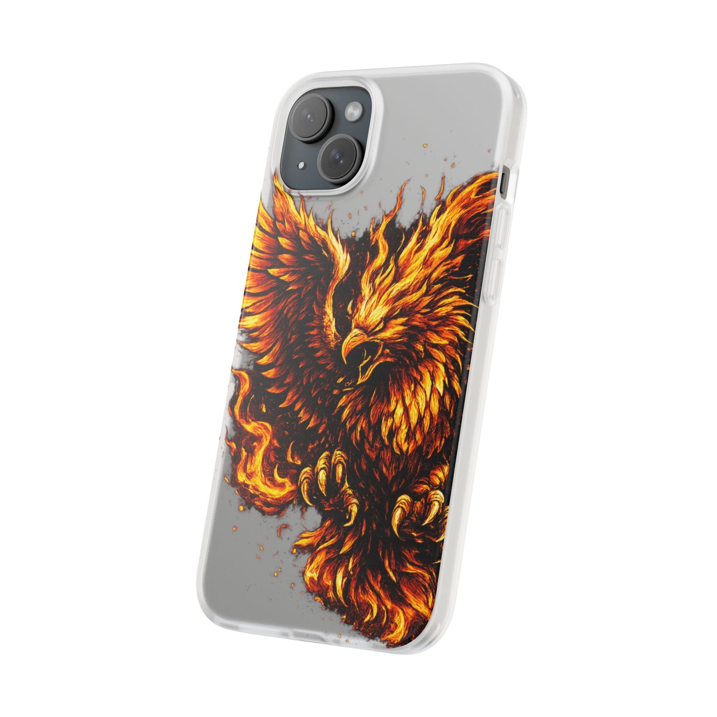 Phone Case - Fiery Phoenix Illustration Slim Flexi Case