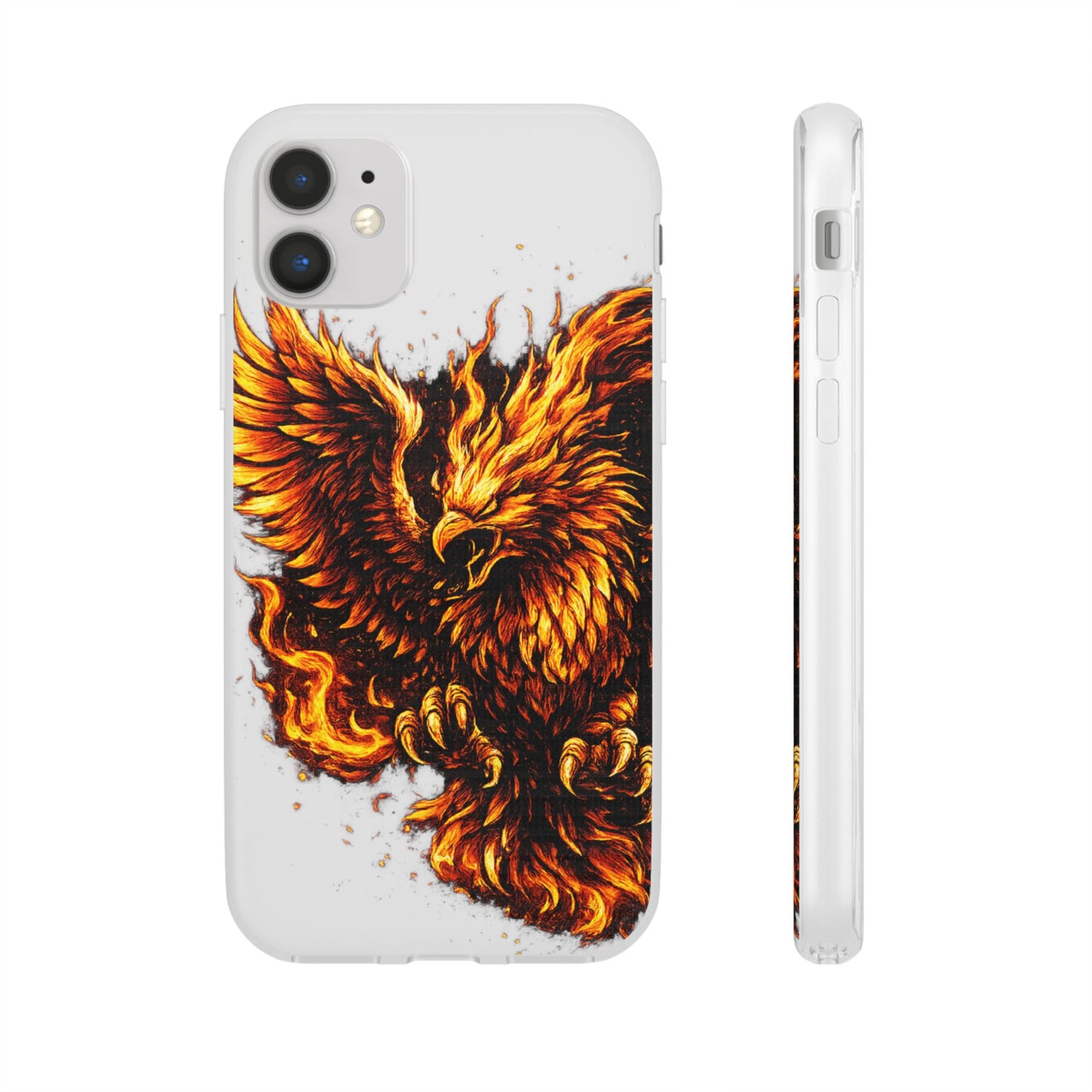Phone Case - Fiery Phoenix Illustration Slim Flexi Case