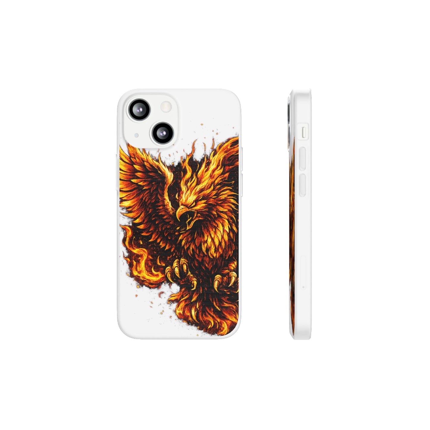 Phone Case - Fiery Phoenix Illustration Slim Flexi Case