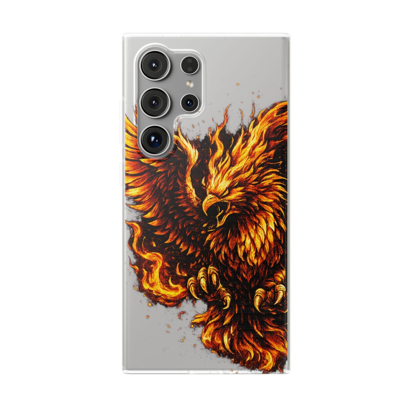 Phone Case - Fiery Phoenix Illustration Slim Flexi Case
