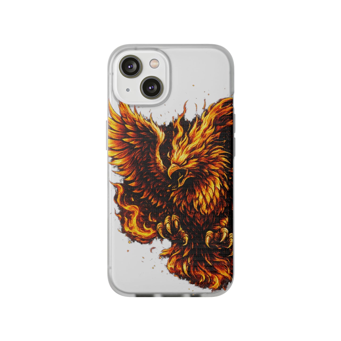 Phone Case - Fiery Phoenix Illustration Slim Flexi Case