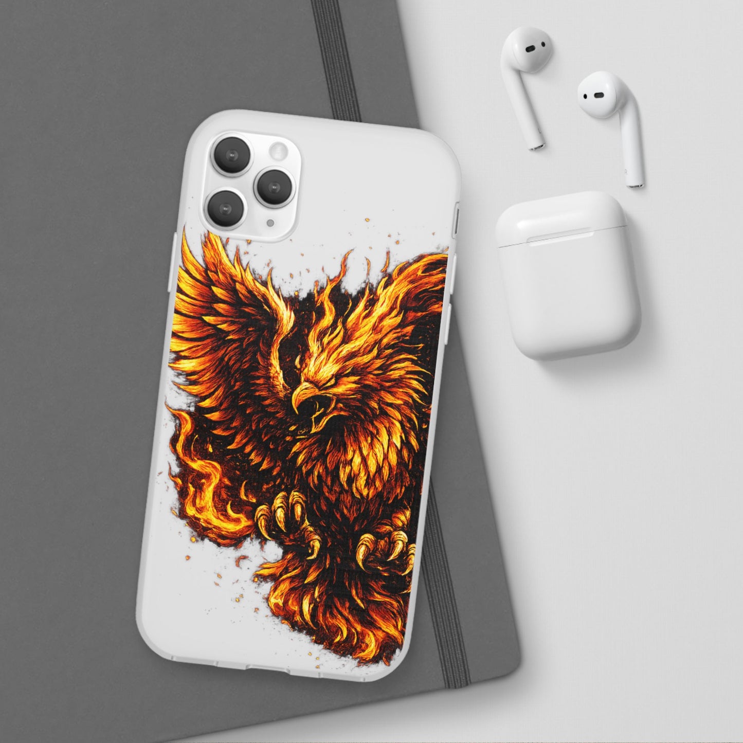 Phone Case - Fiery Phoenix Illustration Slim Flexi Case