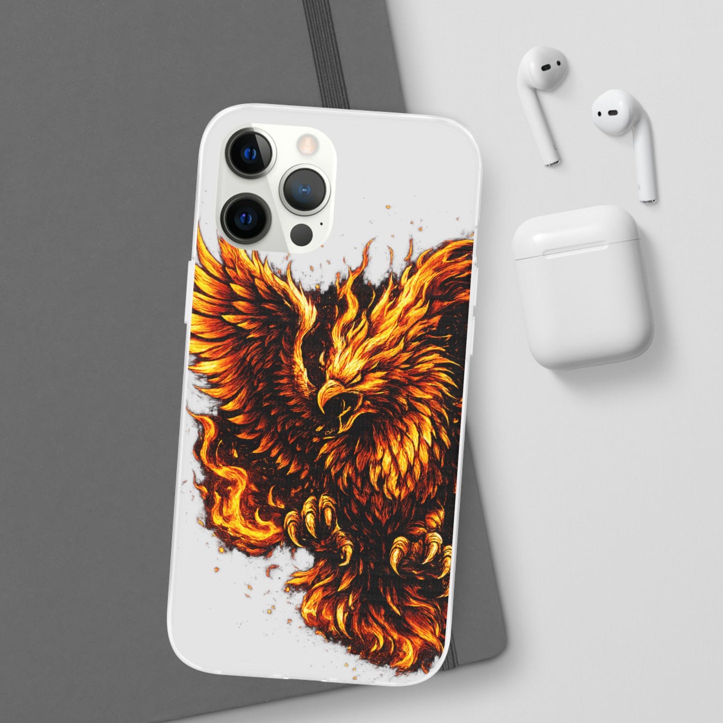Phone Case - Fiery Phoenix Illustration Slim Flexi Case