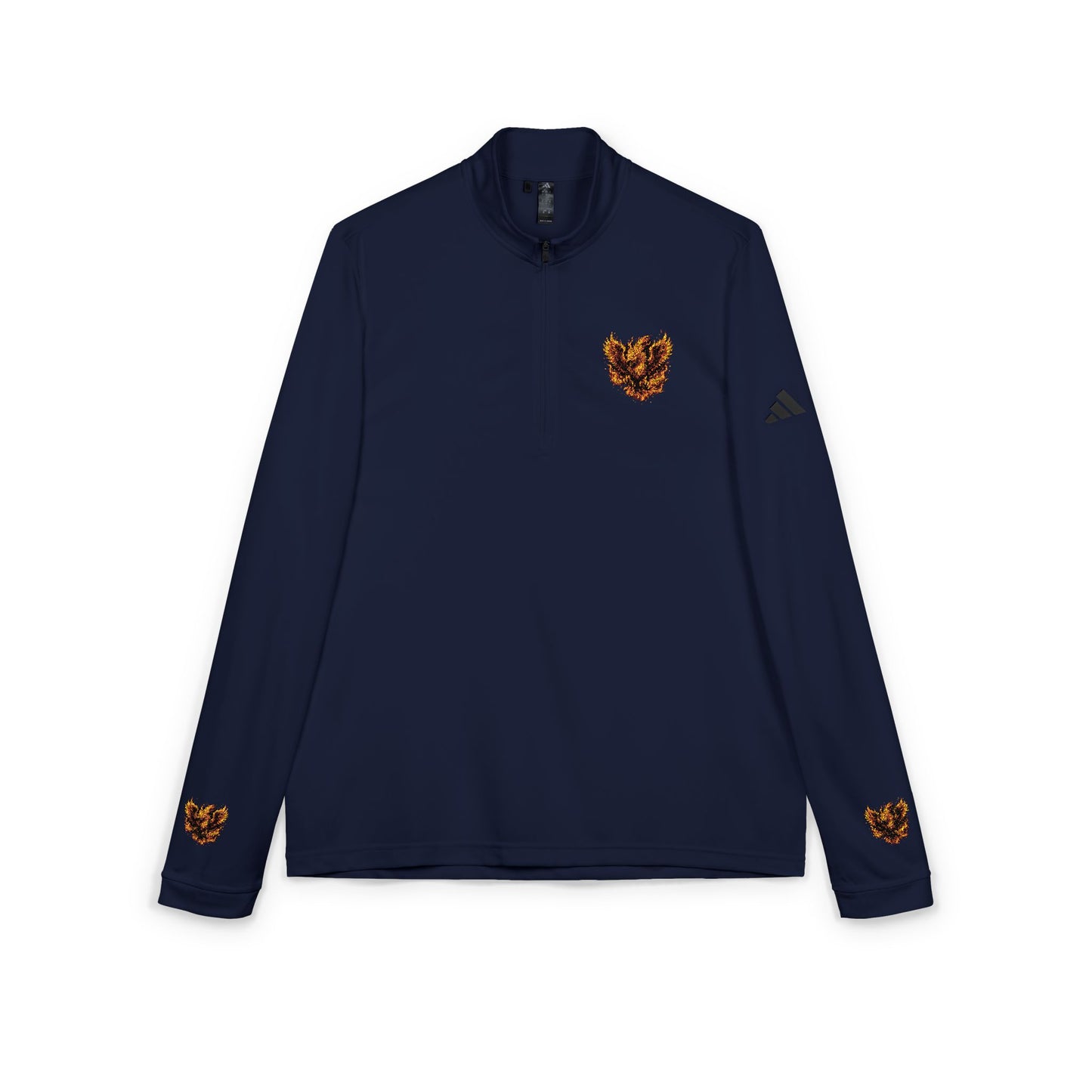 Embroidered Flame Heart Quarter-Zip Pullover — adidas® Lightweight Athletic Top