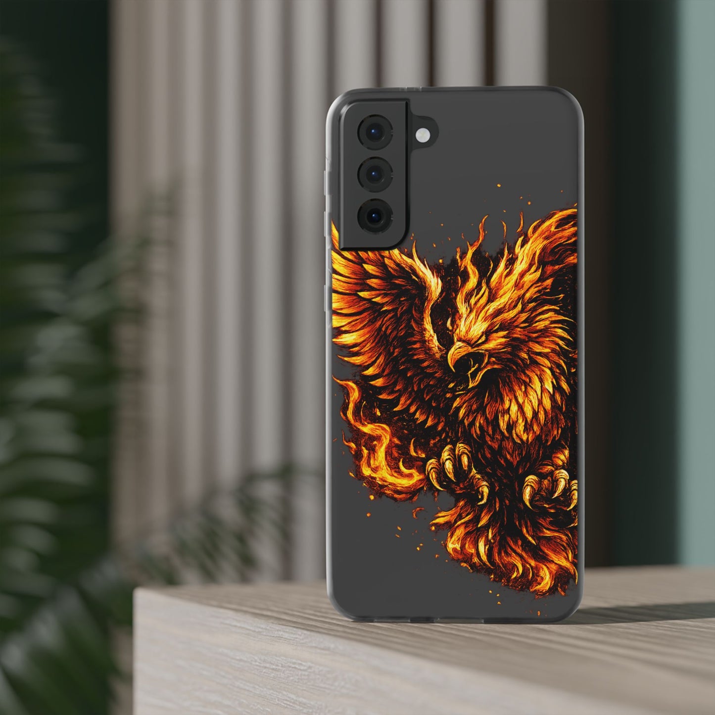 Phone Case - Fiery Phoenix Illustration Slim Flexi Case