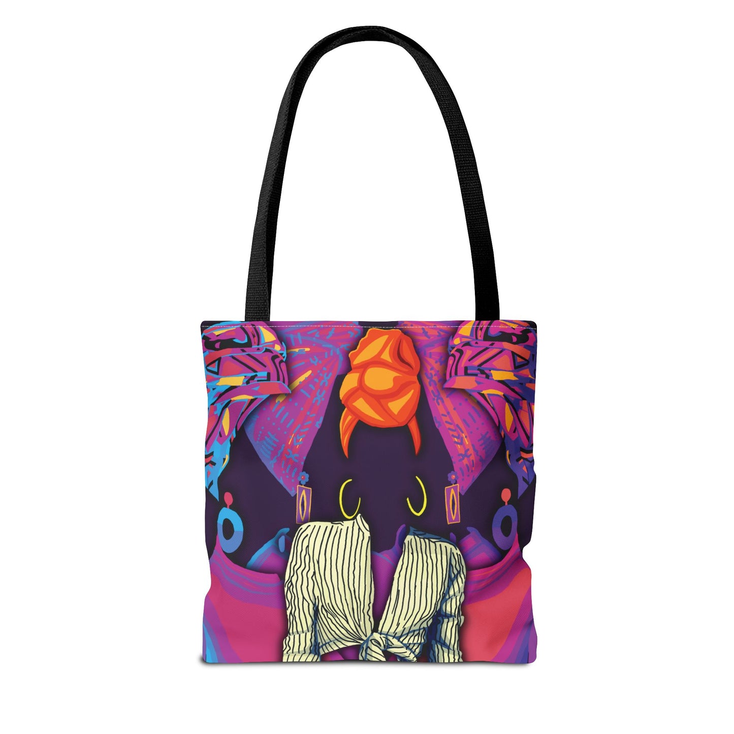 Purple Girlie Headwrap Tote Bag