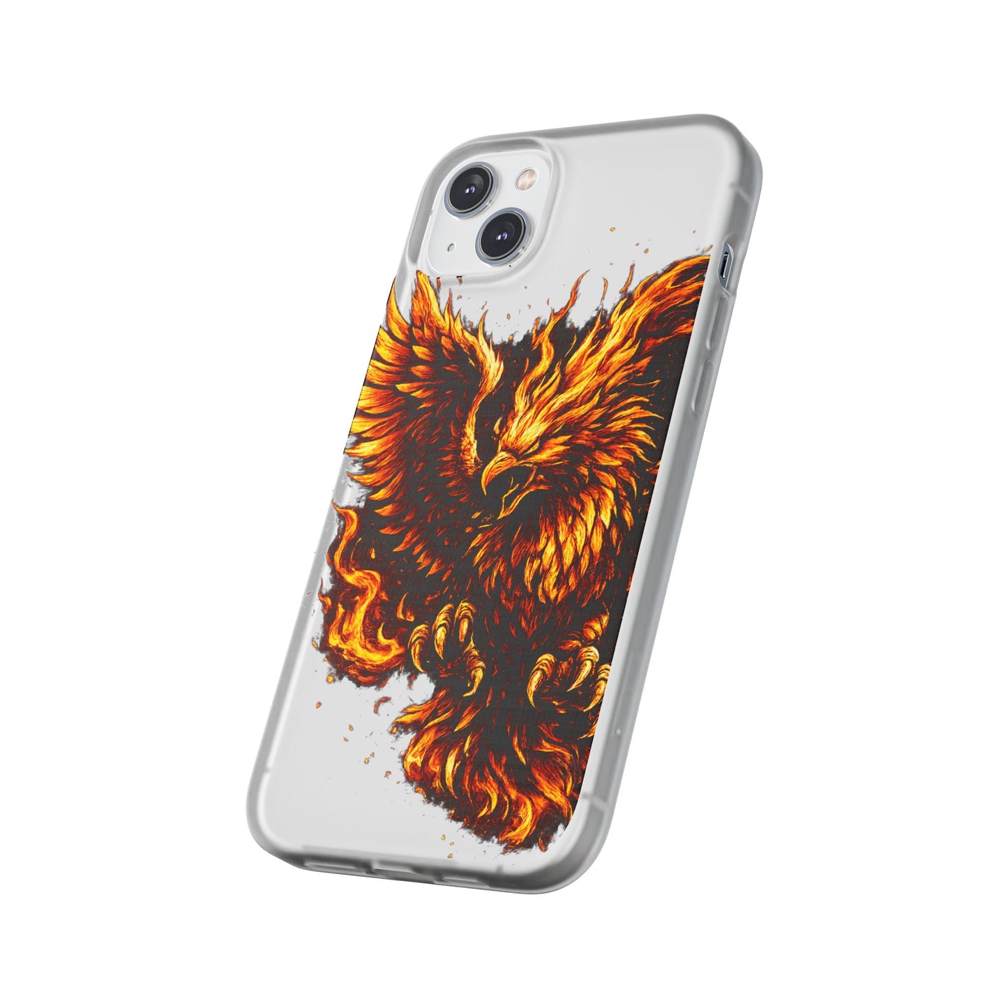 Phone Case - Fiery Phoenix Illustration Slim Flexi Case