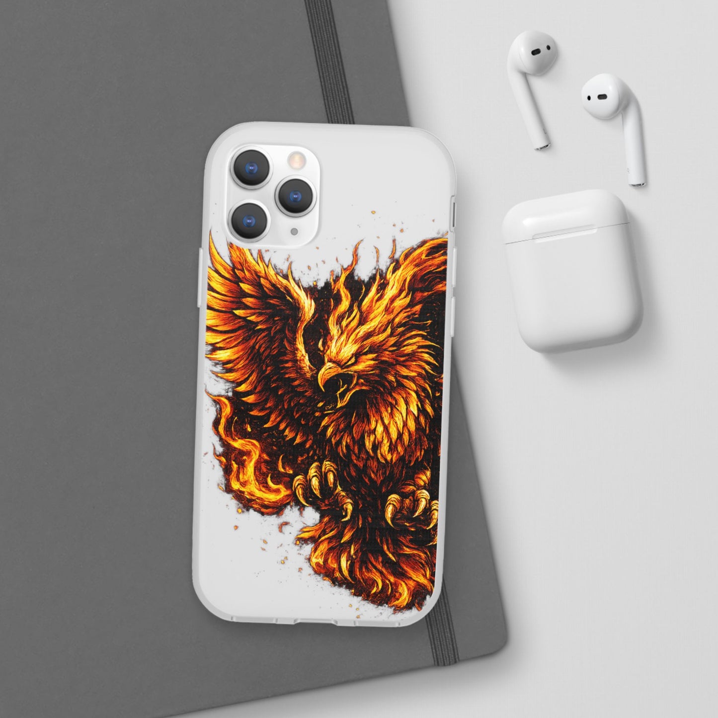 Phone Case - Fiery Phoenix Illustration Slim Flexi Case