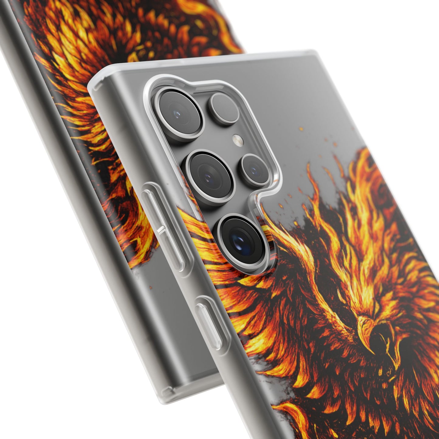 Phone Case - Fiery Phoenix Illustration Slim Flexi Case