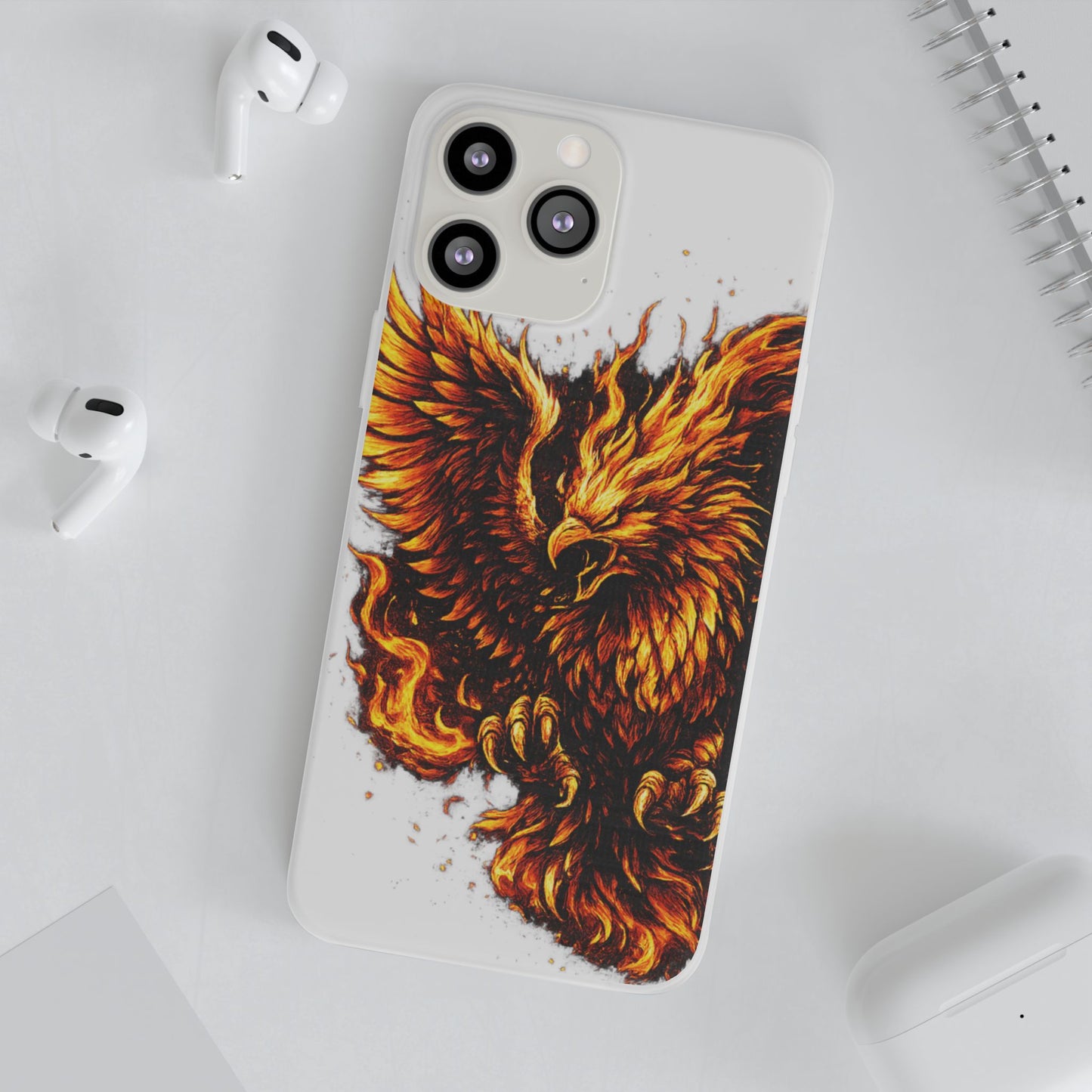 Phone Case - Fiery Phoenix Illustration Slim Flexi Case