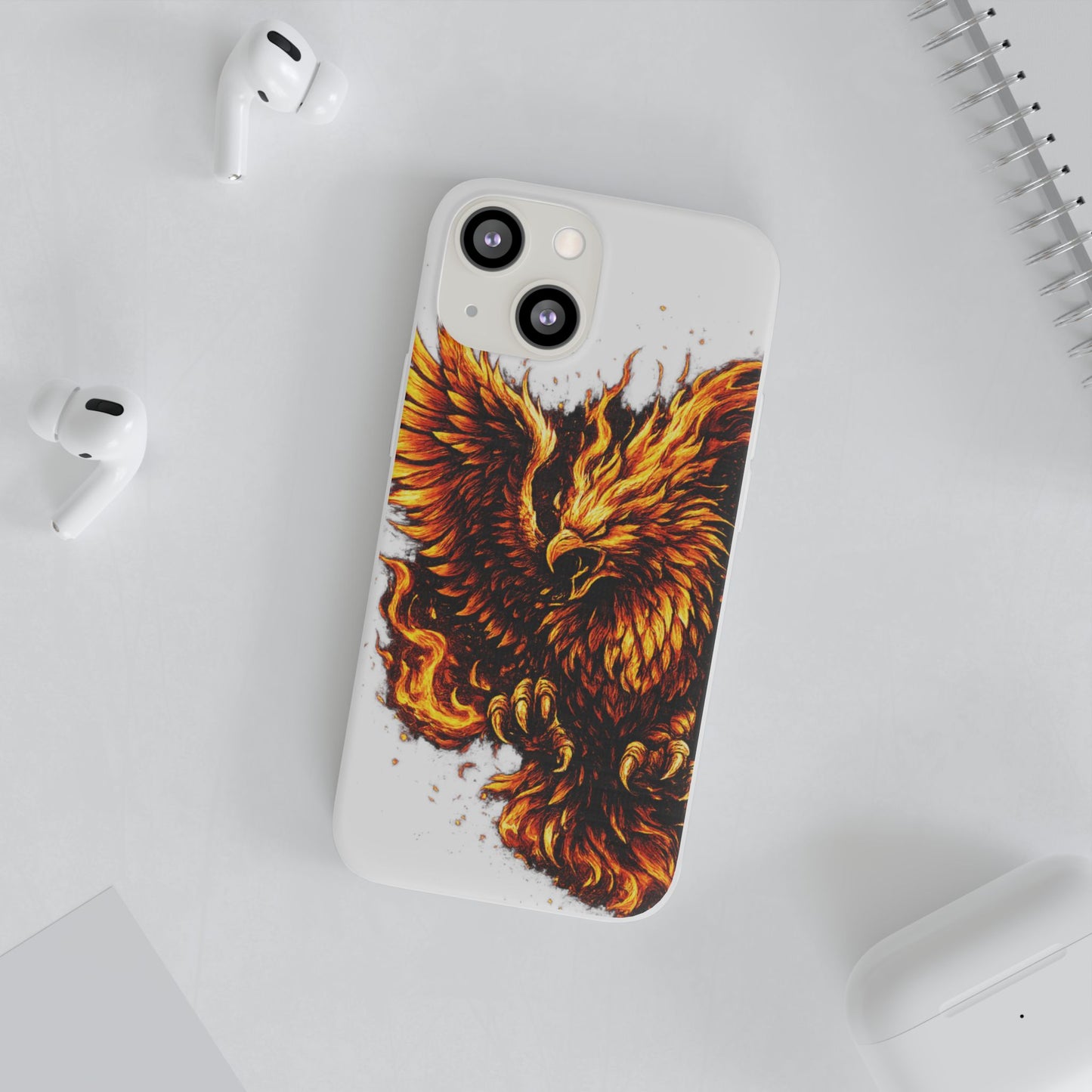 Phone Case - Fiery Phoenix Illustration Slim Flexi Case