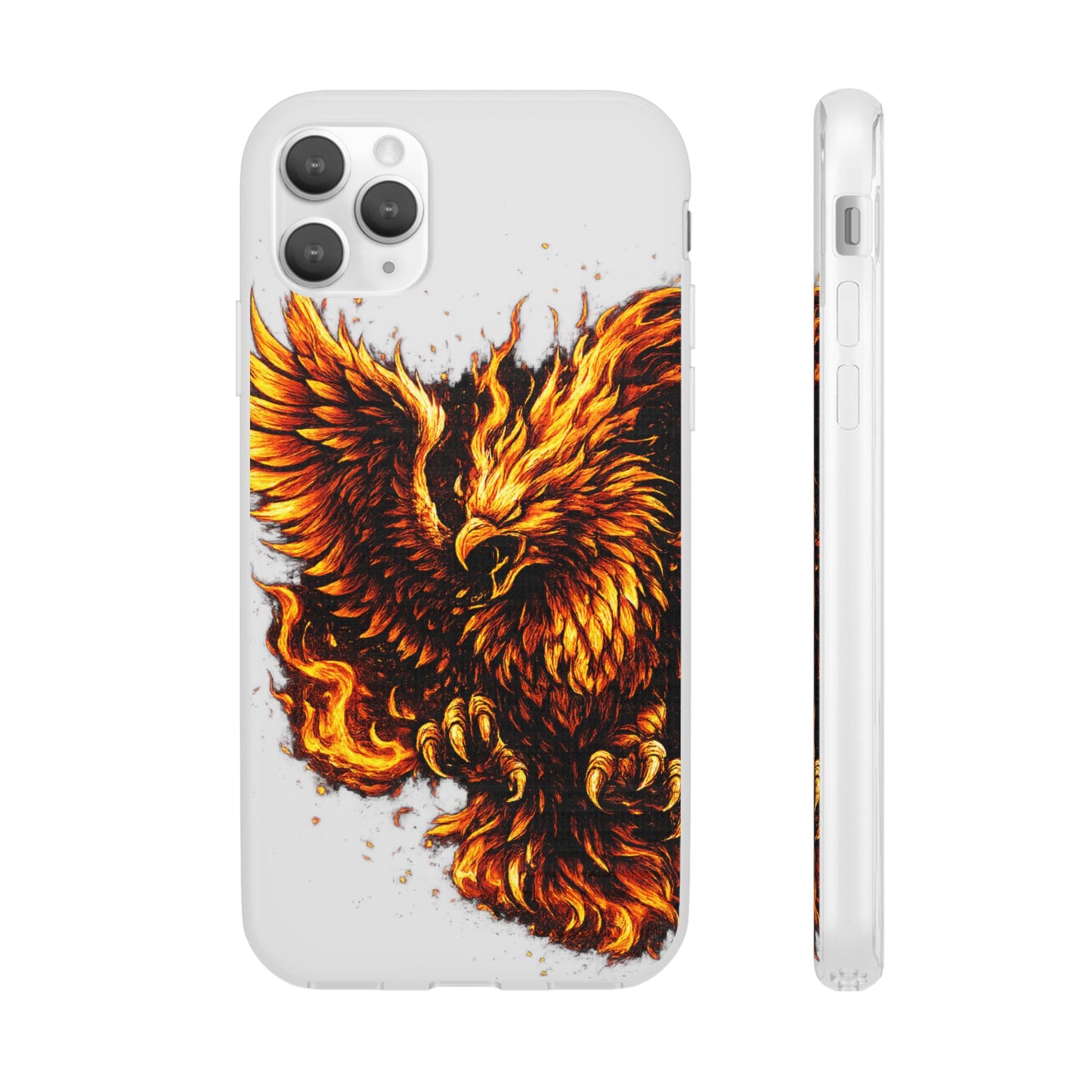 Phone Case - Fiery Phoenix Illustration Slim Flexi Case
