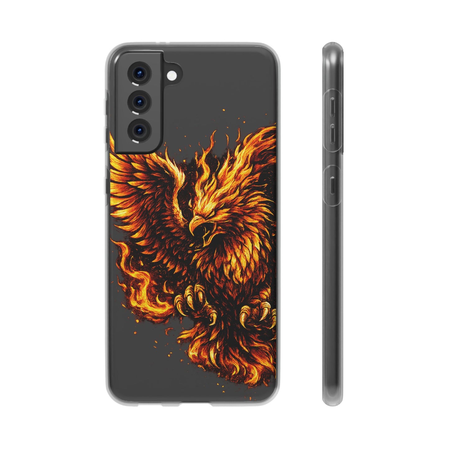 Phone Case - Fiery Phoenix Illustration Slim Flexi Case