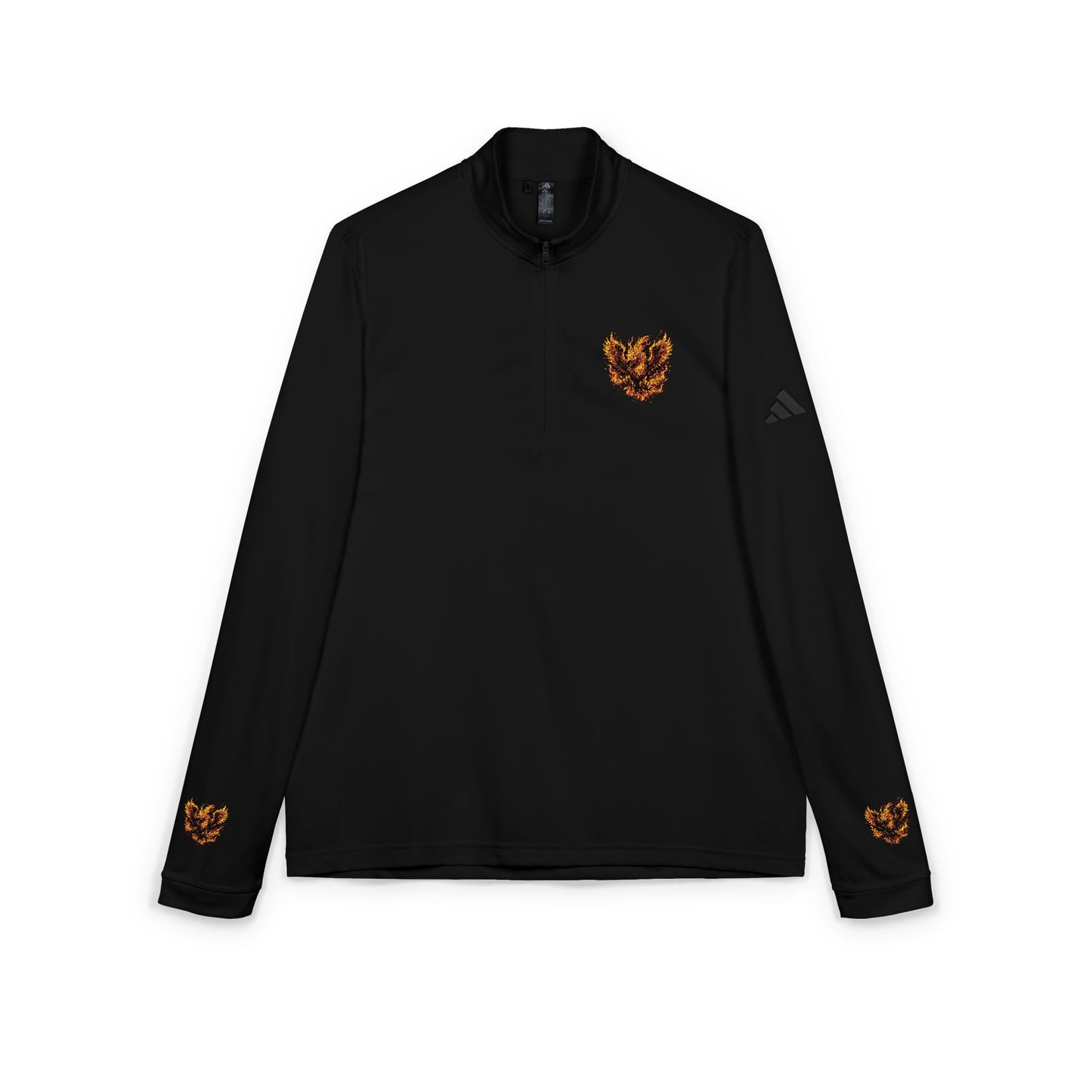 Embroidered Flame Heart Quarter-Zip Pullover — adidas® Lightweight Athletic Top