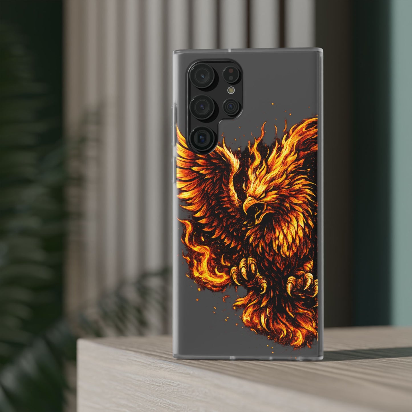 Phone Case - Fiery Phoenix Illustration Slim Flexi Case