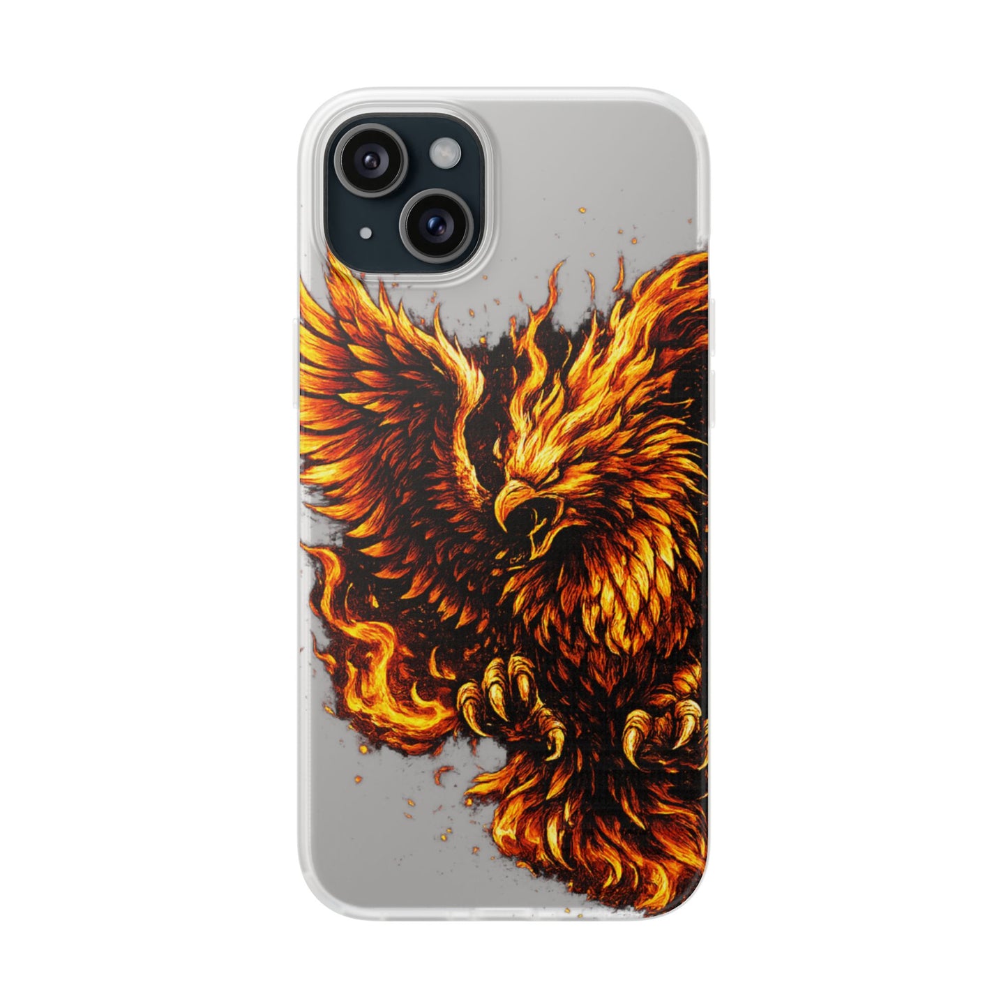 Phone Case - Fiery Phoenix Illustration Slim Flexi Case