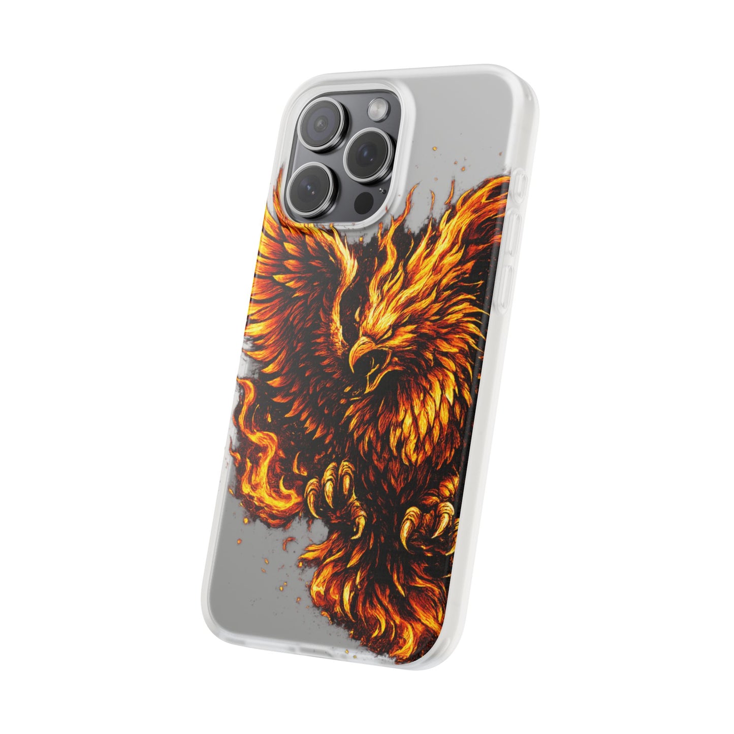 Phone Case - Fiery Phoenix Illustration Slim Flexi Case