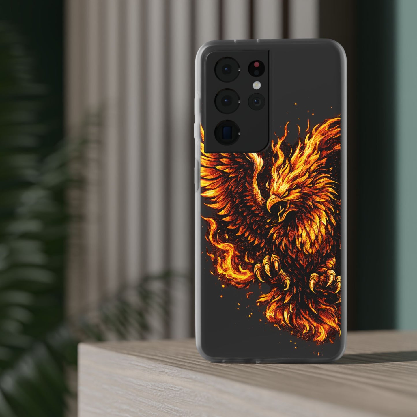 Phone Case - Fiery Phoenix Illustration Slim Flexi Case