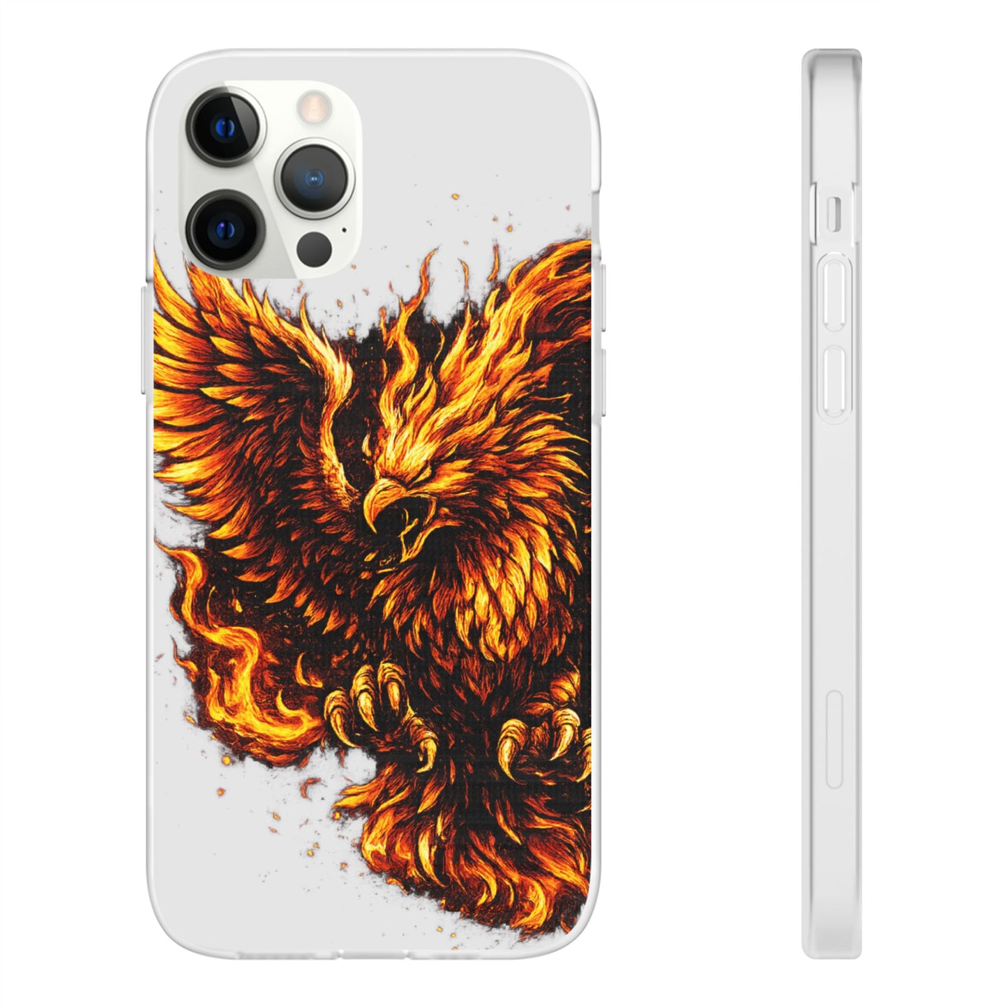 Phone Case - Fiery Phoenix Illustration Slim Flexi Case