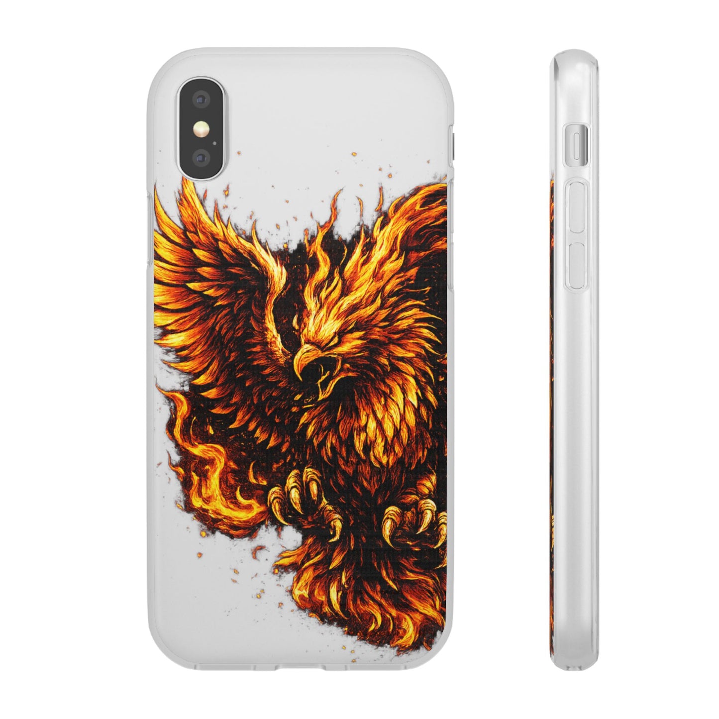Phone Case - Fiery Phoenix Illustration Slim Flexi Case
