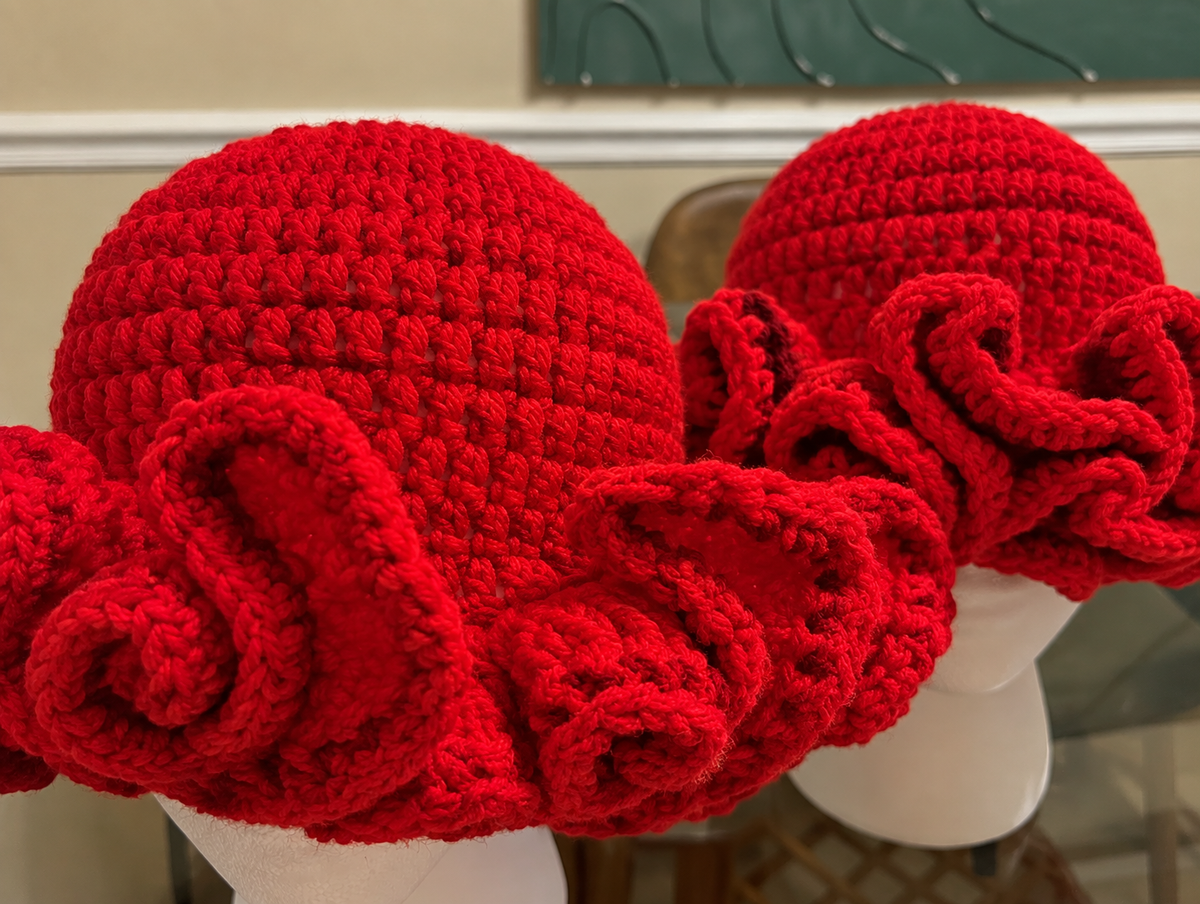 Handmade Ruffle Crochet Hat