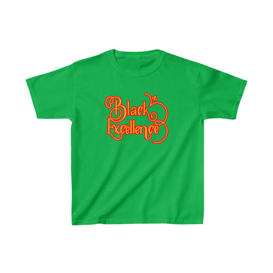 Kids Black Excellence Heavy Cotton™ Tee *Green*
