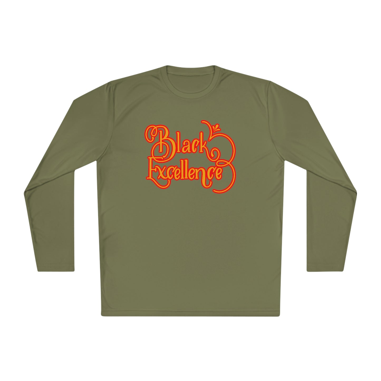 Black Excellence Long Sleeve Tee-Green