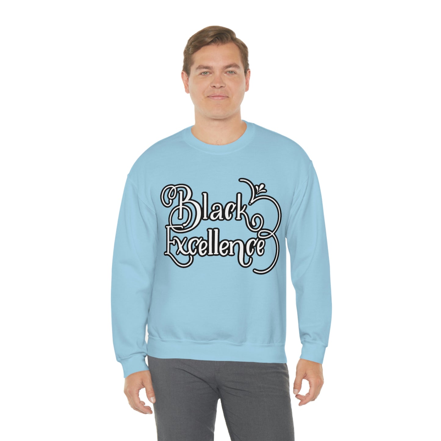 HBCU Unisex Heavy Blend™ Crewneck Sweatshirt*baby blue and Gold*