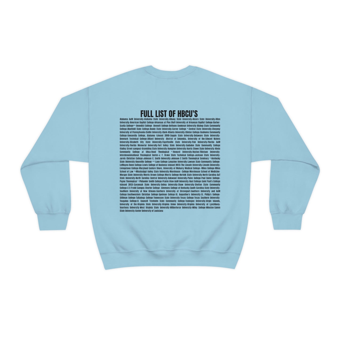 HBCU Unisex Heavy Blend™ Crewneck Sweatshirt*baby blue and Gold*