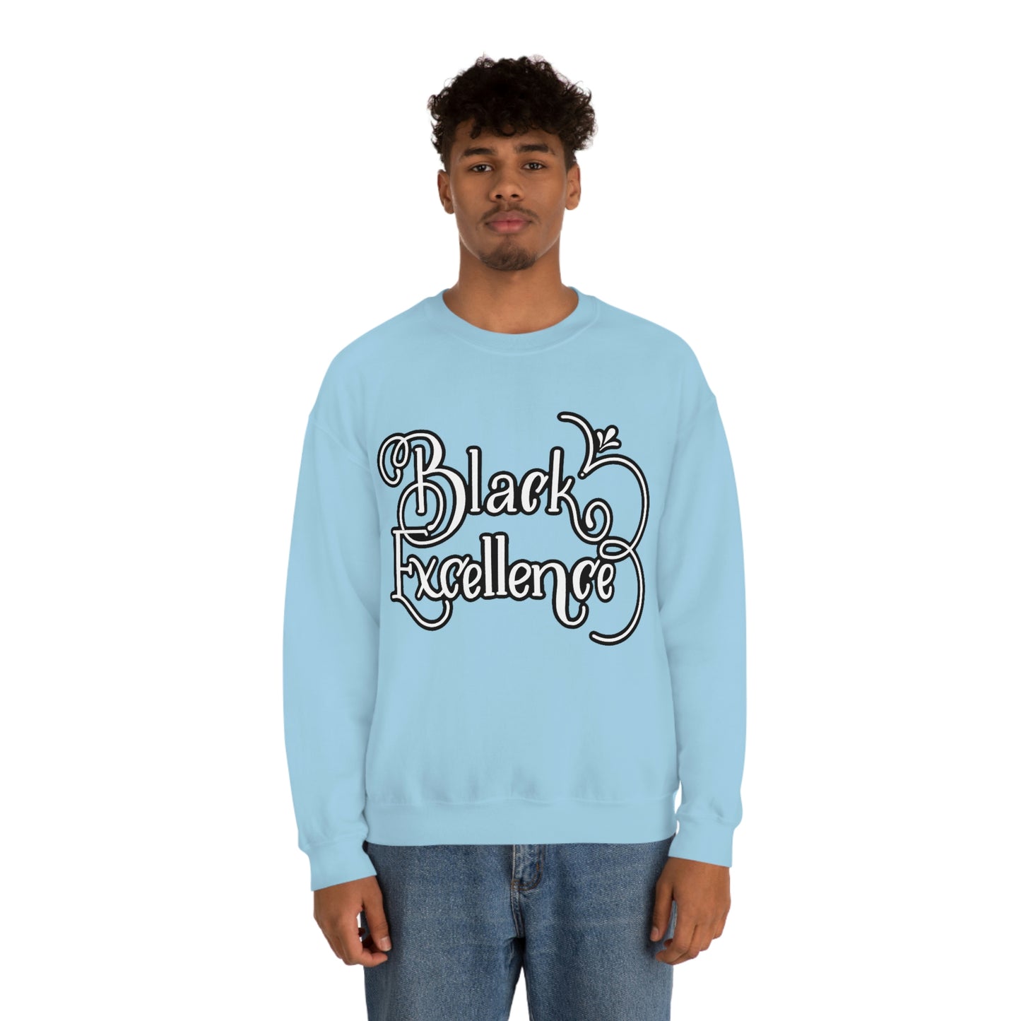 HBCU Unisex Heavy Blend™ Crewneck Sweatshirt*baby blue and Gold*