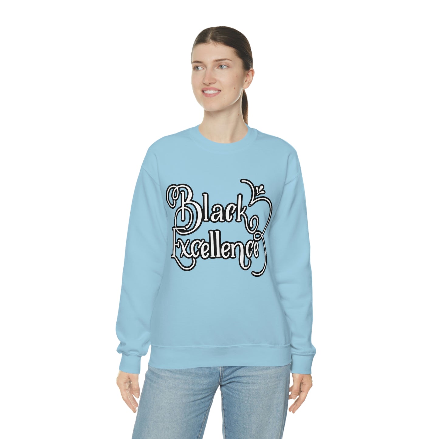 HBCU Unisex Heavy Blend™ Crewneck Sweatshirt*baby blue and Gold*