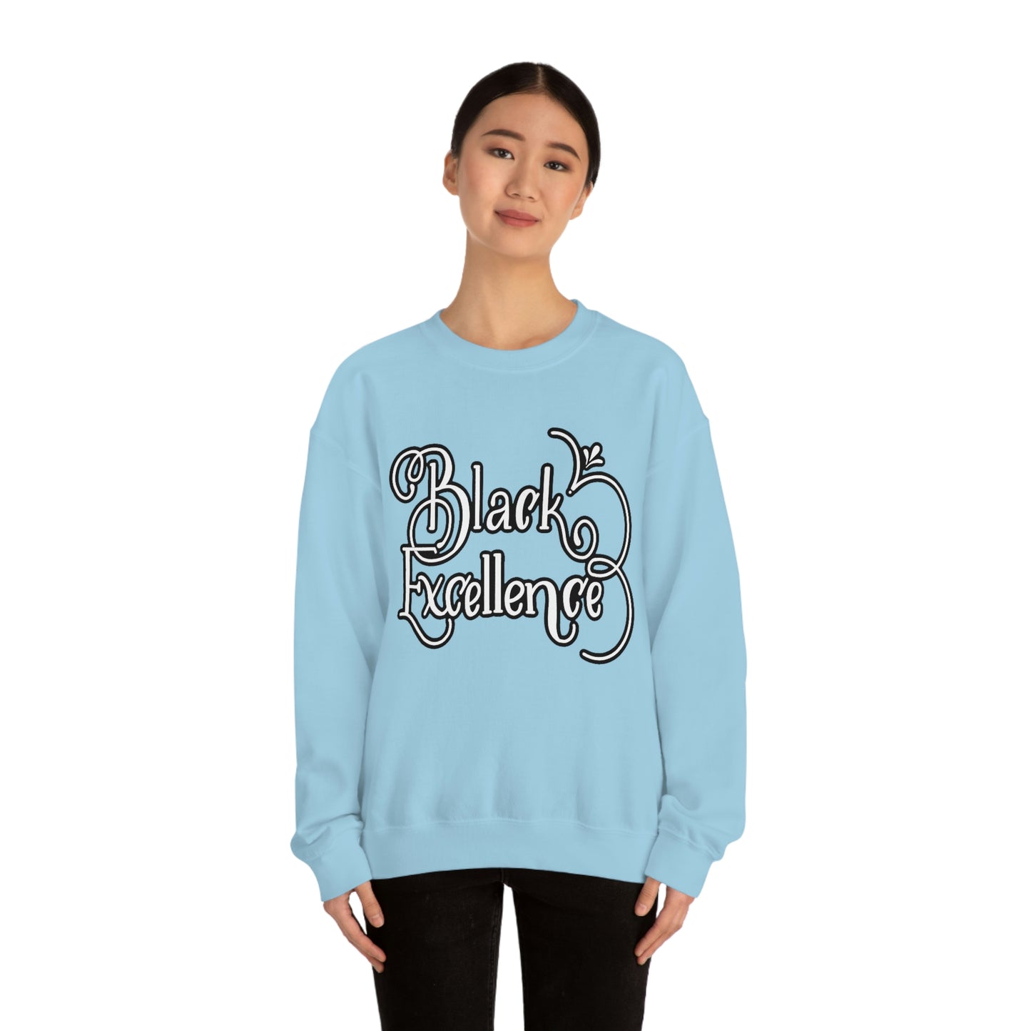 HBCU Unisex Heavy Blend™ Crewneck Sweatshirt*baby blue and Gold*